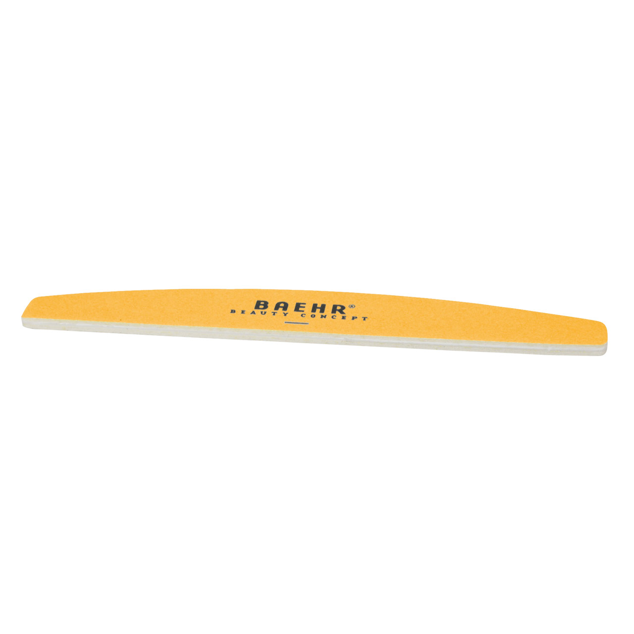 BAEHR BEAUTY CONCEPT - NAILS Profifeile Bow "WEISS/APRICOT" mit Logo Körnung 100/240, 17,8cm
