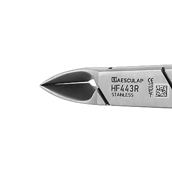AESCULAP Hautzwickzange HF443R, gewölbt Länge 10 cm